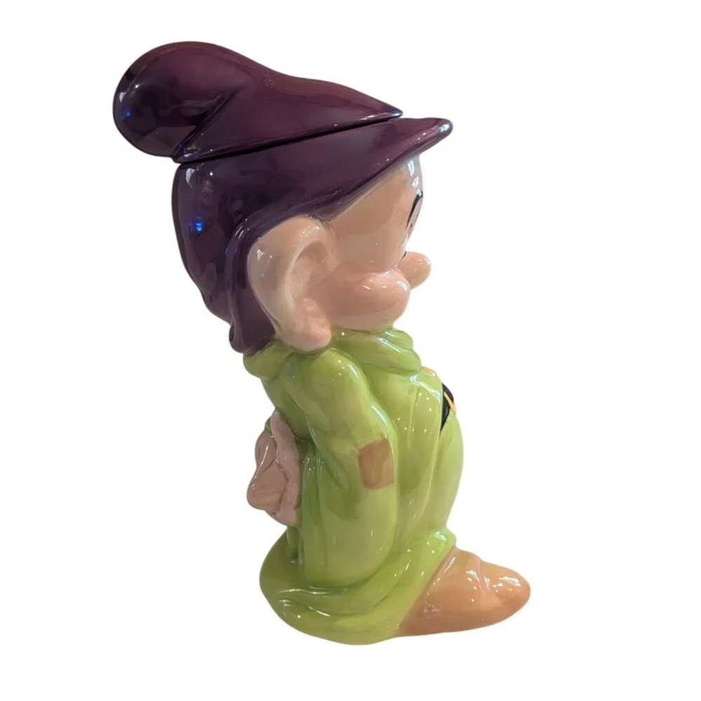 Vintage Disney Dopey Ceramic Cookie Jar by Treasure Craft Snow White Seven Dwarf - Picture 4 of 16